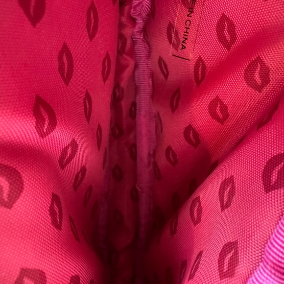 NWT LOOOQ NYC‎ Pouch Wristlet Gold Poodle Mirror Black Pink Trim Travel Case - Picture 3 of 6